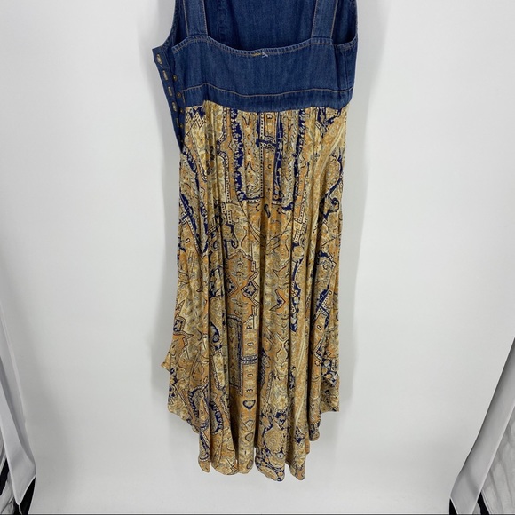 Free people denim paisley maxi dress - Picture 5 of 7
